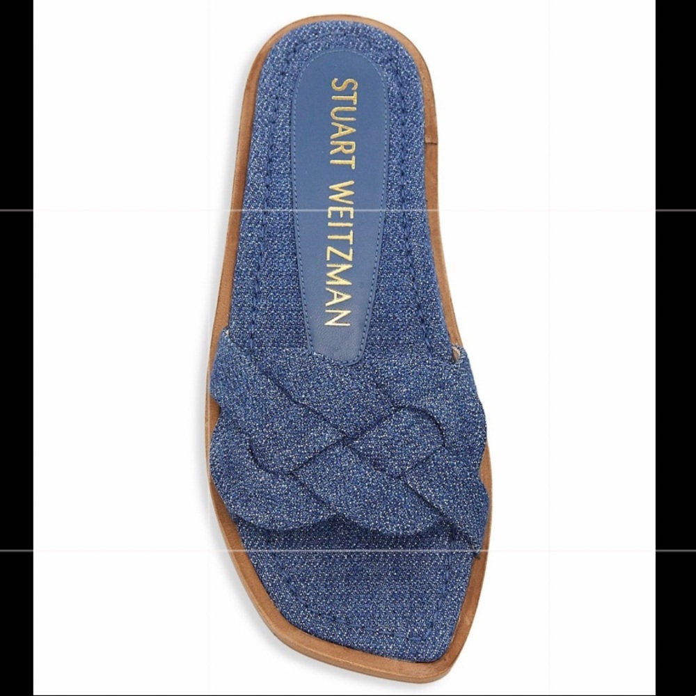 ✨ Stuart Weitzman Sierra Woven Denim Slides ✨